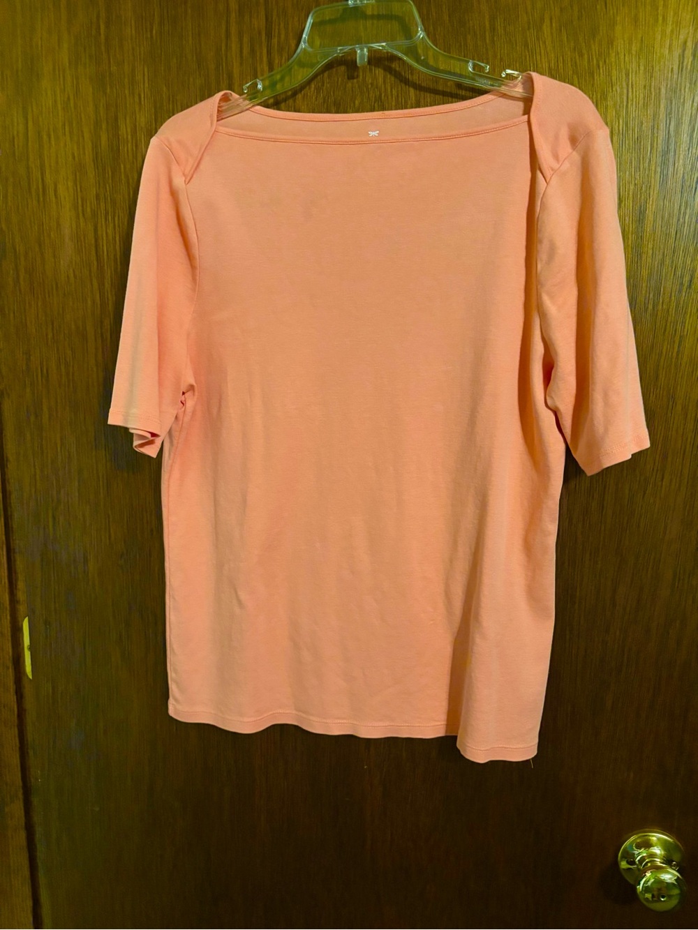 Talbots Peach Short-Sleeve Boatneck Tee